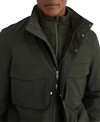 Reiss Men's Glick Hooded Four-Pocket Removable Gilet Jacket
