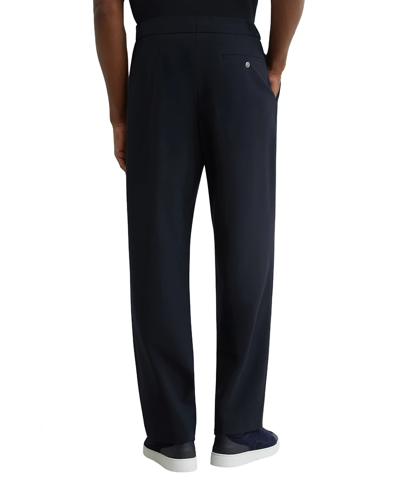 Reiss Men's Found Wide-Leg Relaxed-Fit Stretch Pants