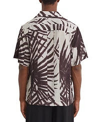 Reiss Men's Shindora Plisse Cuban-Collar Shirt