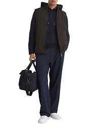 Reiss Men's Axel Padded Funnel-Neck Two-Way Front Zip Vest