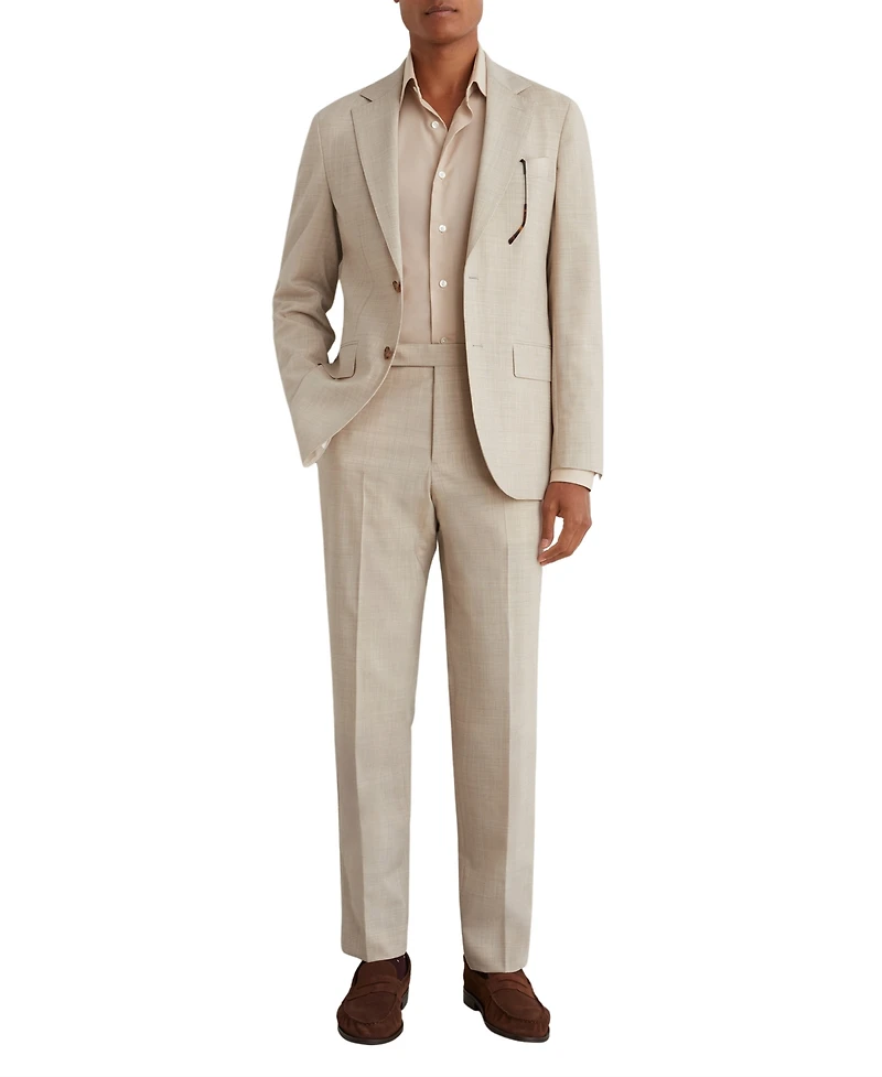 Reiss Men's Vita Wool-Blend Pin-Check Single-Breasted Classic-Fit Blazer