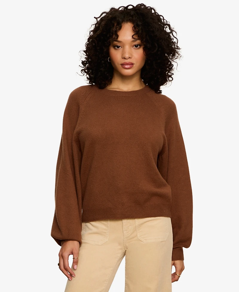 Sanctuary Women's Soft Popover Crewneck Long-Sleeve Sweater