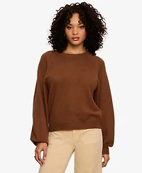 Sanctuary Women's Soft Popover Crewneck Long-Sleeve Sweater