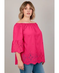 Avenue Plus Convertible Eyelet Women's Tunic