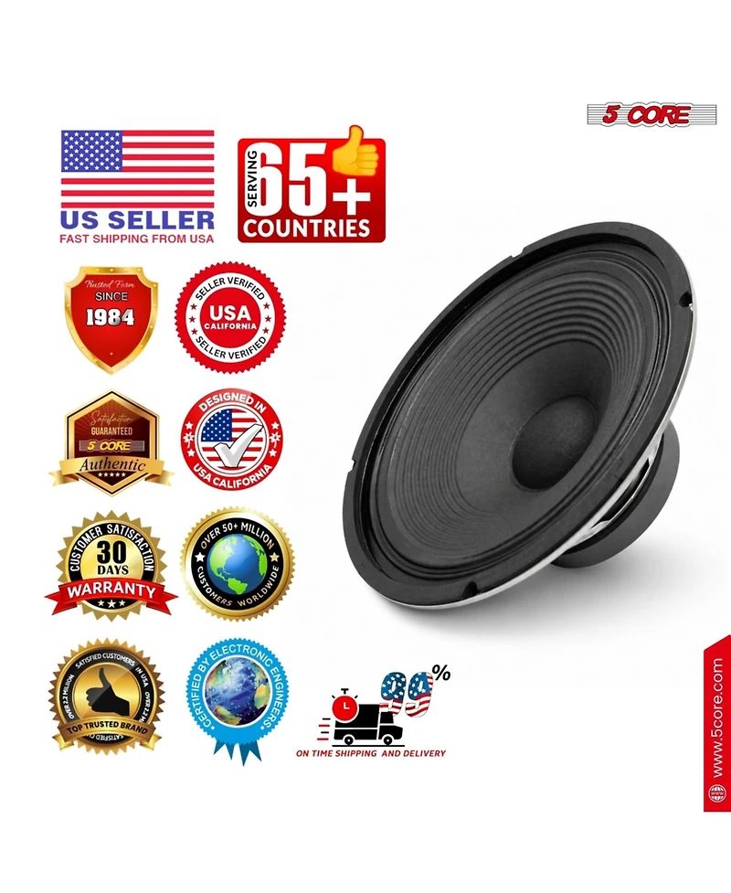 5 Core 12 Inch Guitar Speaker 300W Replacement Ohm Amplifier Cabinet Driver