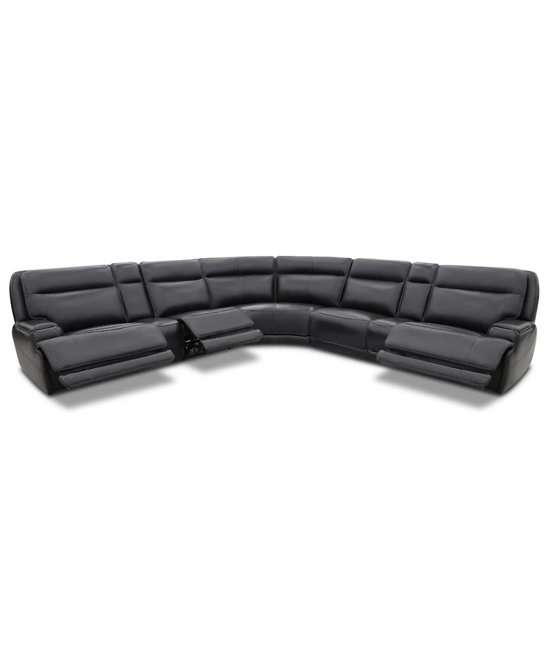 Atlas 7-Piece Triple Power Motion Sectional Sofa, Macy's Exclusive