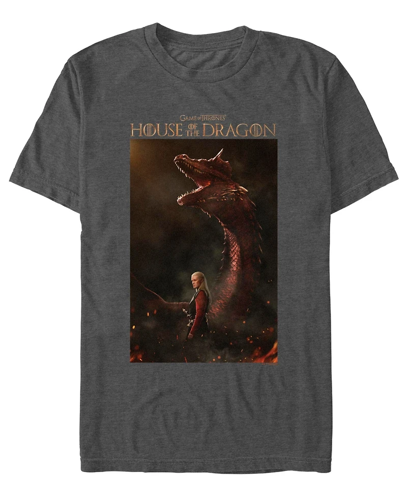Fifth Sun Men's House of the Dragon Daemon Poster Graphic T-Shirt