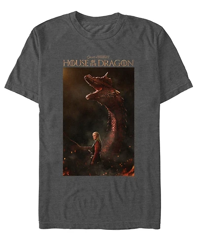 Fifth Sun Men's House of the Dragon Daemon Poster Graphic T-Shirt