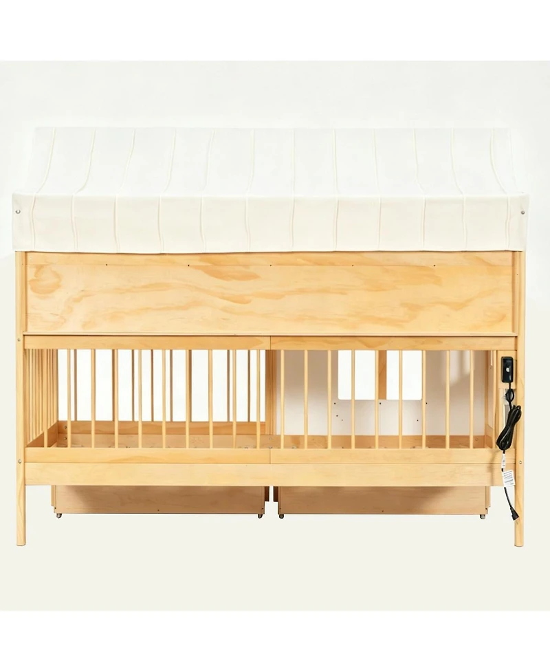 Streamdale Furniture Twin Size House Bed with 2 Large Drawers