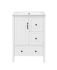 Phying 24 Inch Bathroom Vanity with Sink Modern Freestanding Vanity Cabinet with 1 Soft Closing Door Home Decor