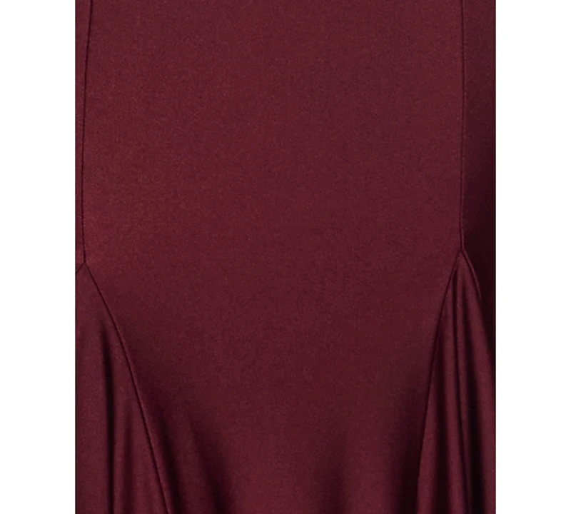 B Darlin Juniors' V-Neck Shiny Knit Gown