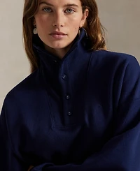 Polo Ralph Lauren Women's Arctic Ribbed Mockneck Long-Sleeve Fleece Pullover