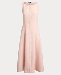 Polo Ralph Lauren Women's Striped Fit-and-Flare Linen Midi Dress