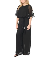 Msk Petite Crew Neck Blouson Jumpsuit