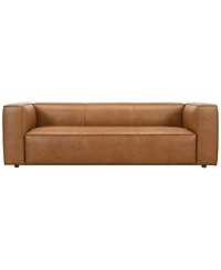 Moxley 99" Genuine Leather Deep Seating Sofa, Macy's Exclusive