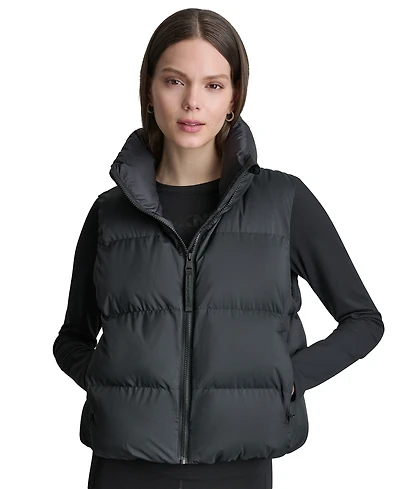 Dkny Sport Women's Mock Neck Puffer Vest