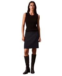 Calvin Klein Women's A-Line Twill Knee-Length Skirt