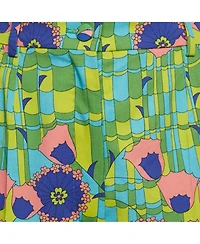 Pre-Owned Dolce & Gabbana Women's Floral Print Poplin Shorts