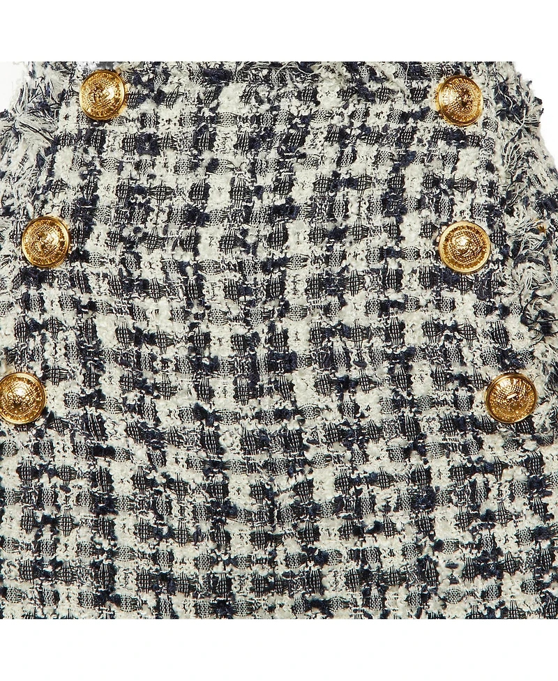 Pre-Owned Balmain Women's Tweed Frayed Hem Shorts