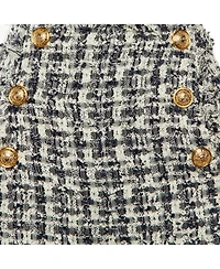 Pre-Owned Balmain Women's Tweed Frayed Hem Shorts