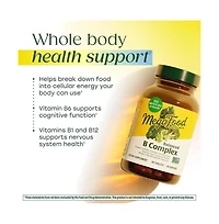 MegaFood Balanced B Complex Vitamins for Women and Men, Vitamin B6, Vitamin B12, Folate and Biotin, 30 Ct