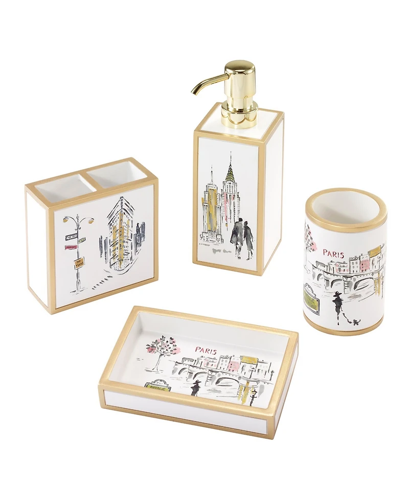 Nicole Miller City Girl 4-Piece Bath Accessory Set