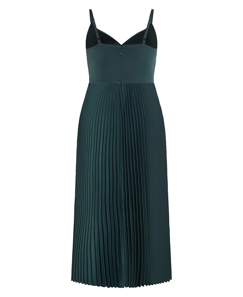 City Chic Plus Ariana Pleated Maxi Dress