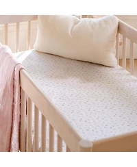 Lambs & Ivy Signature 100% Organic Cotton Muslin Floral Fitted Crib Sheet
