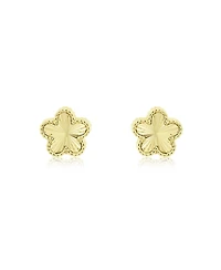 The Lovery Fluted Flower Stud Earrings 14K Gold Plated Sterling Silver