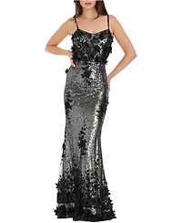 Dress The Population Women's Giovanna Floral Sequin Mermaid Gown