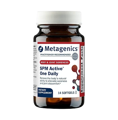 Metagenics Spm Active One Daily Supplement Next Generation Omega Fish Oil with Pro Resolving Mediators for Joint Soreness and Soothing Softgels