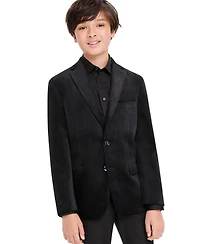 Michael Kors Boys' 4-20 Velvet Knit Single-Breasted Blazer
