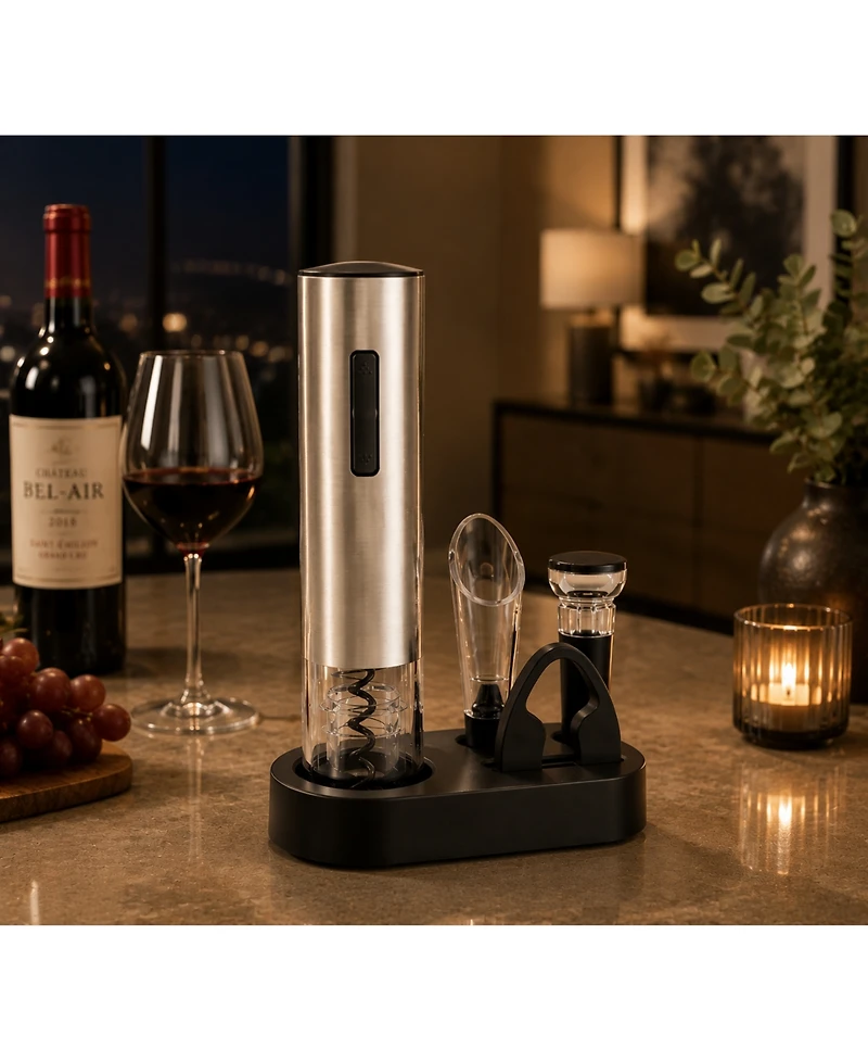 Pursonic 5-Piece Electric Wine Opener Set