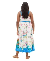 City Chic Plus Free Spirit Print Sleeveless Midi Dress