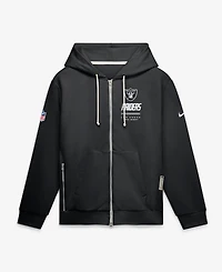 Nike Men's Las Vegas Raiders Sideline Standard Issue Quarterback Scramble Full-Zip Hooded Loose-Fit Hoodie