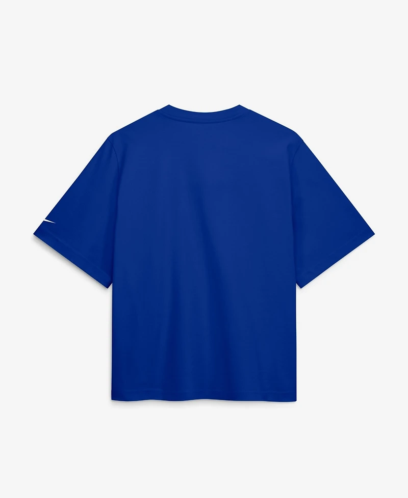Nike Women's Buffalo Bills Primetime Premium Essential Loose-Fit Boxy Screen-Print Graphics T-Shirt