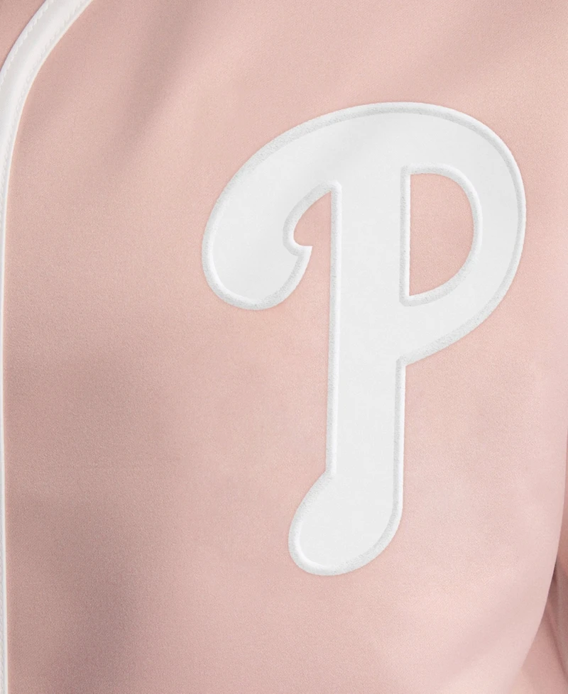 Fanatics Women's Iconic Cropped Button-Front Baseball Top