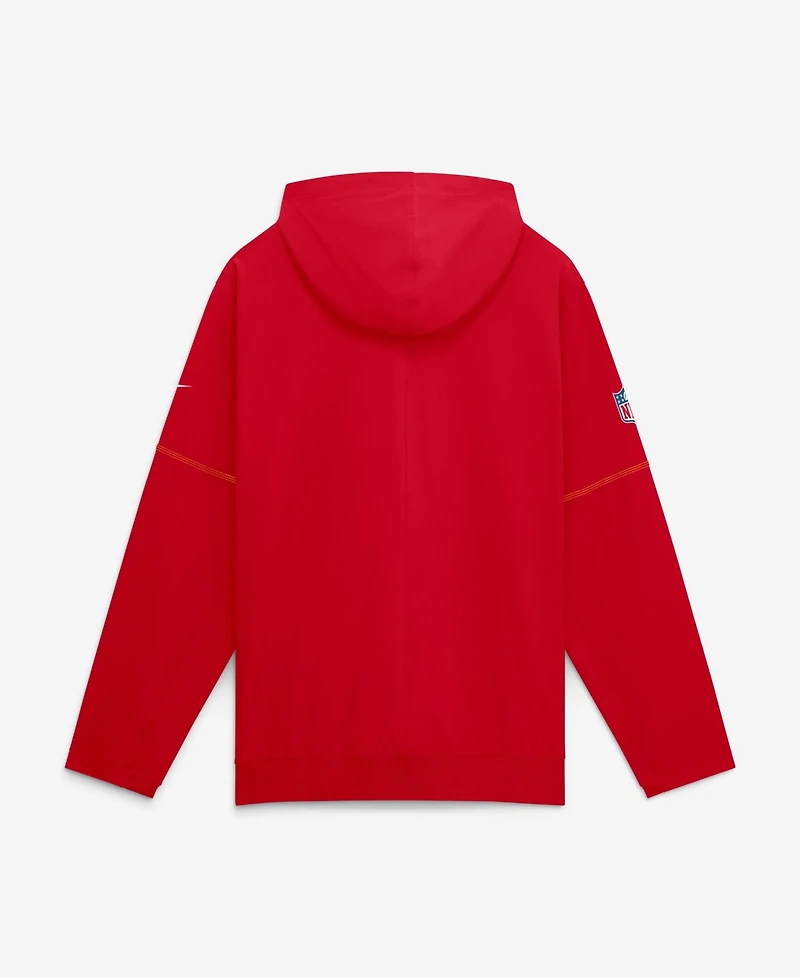 Nike Men's Kansas City Chiefs Sideline Logo Glory Water-Repellent Half-Zip Hoodie