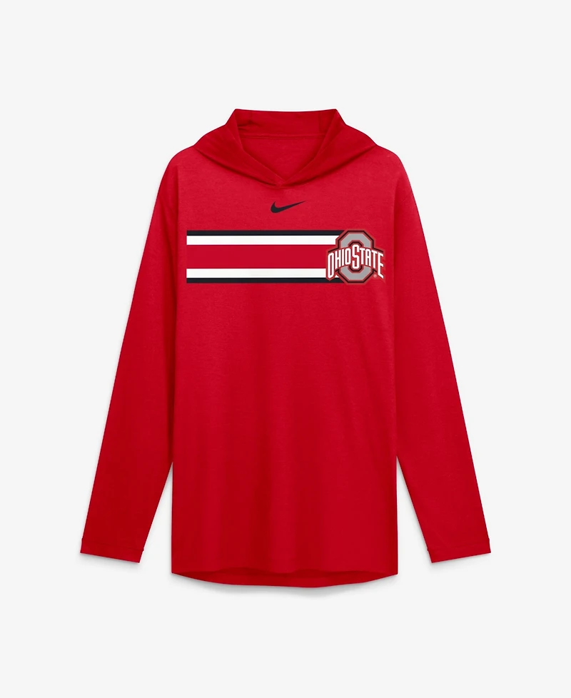 Nike Men's Ohio State Buckeyes Primetime Pattern Tri-Blend Long-Sleeve Hoodie