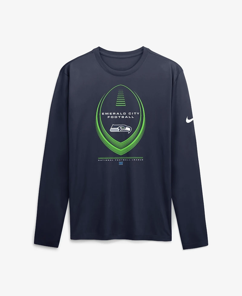 Nike Men's Seattle Seahawks Legend Icon Dri-fit Long-Sleeve Standard-Fit T-Shirt