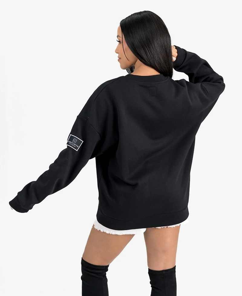 Gameday Couture Women's San Francisco 49ers Powerhouse Play Fleece Relaxed-Fit Long-Sleeve Crewneck Sweatshirt