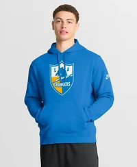Nike Men's Los Angeles Chargers Club Fleece Drawstring-Hood Brushed-Back Pullover Hoodie