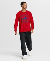 Nike Men's Buffalo Bills Screen-Print Graphics Cotton Crewneck Long-Sleeve T-Shirt