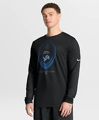 Nike Men's Detroit Lions Legend Icon Dri-fit Long-Sleeve T-Shirt