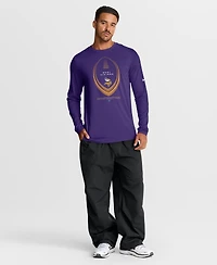Nike Men's Minnesota Vikings Legend Icon Long-Sleeve Crewneck Screen-Print Graphics T-Shirt