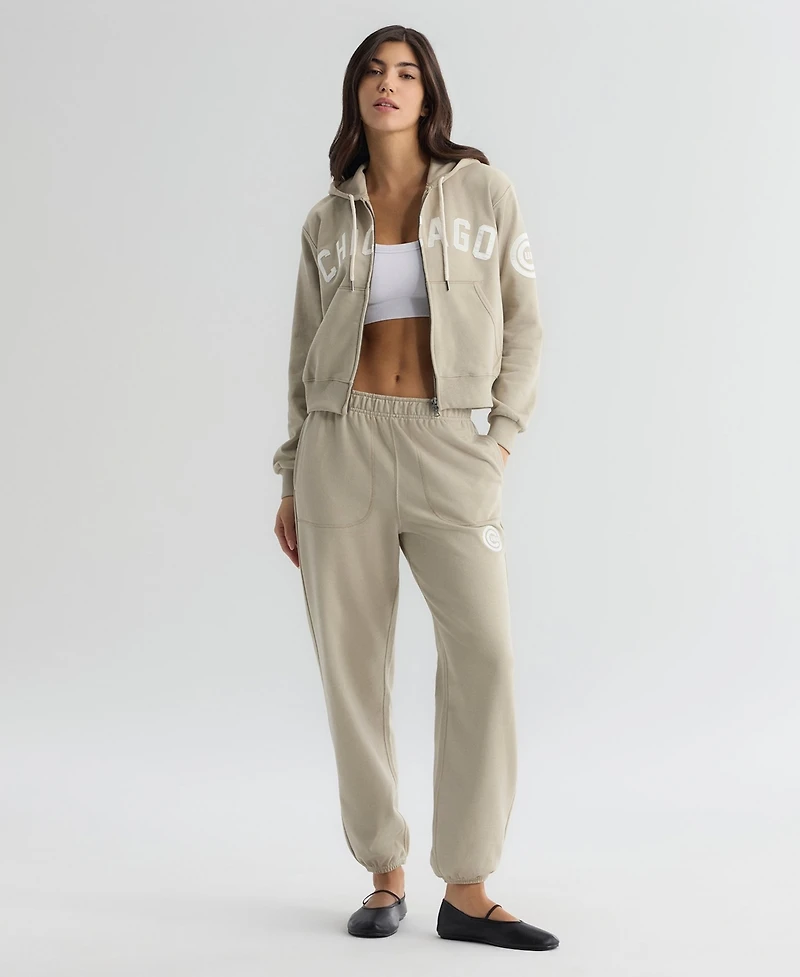 Fanatics Women's Chicago Cubs Iconic High-Rise Terry Track Pants