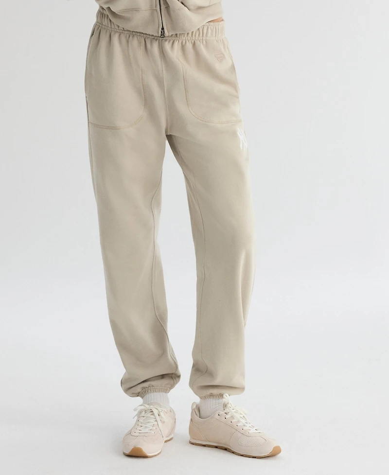 Fanatics Women's New York Yankees Iconic Terry High-Rise Tapered-Leg Track Pants