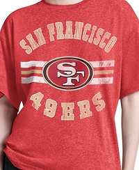 Starter Women's San Francisco 49ers Jump Shot Distressed Tri-Blend Boyfriend T-Shirt