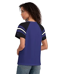 Starter Women's Baltimore Ravens Game On Notch Neck Raglan Sleeves T-Shirt