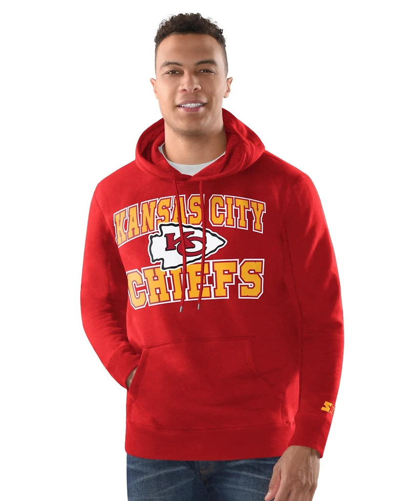 Starter Men's Kansas City Chiefs Graphic Classic-Fit Hoodie and Cuffed Knit Hat, 2-Piece Set